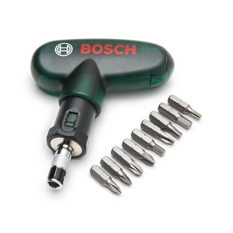 Bộ dụng cụ vặn vít đa năng 10 chi tiết Bosch 2607019510 (Xanh rêu)